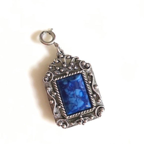 Jewelry - Gorgeous Vintage Blue Sodalite Charm Pendant